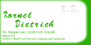 kornel dietrich business card