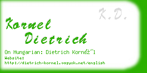 kornel dietrich business card